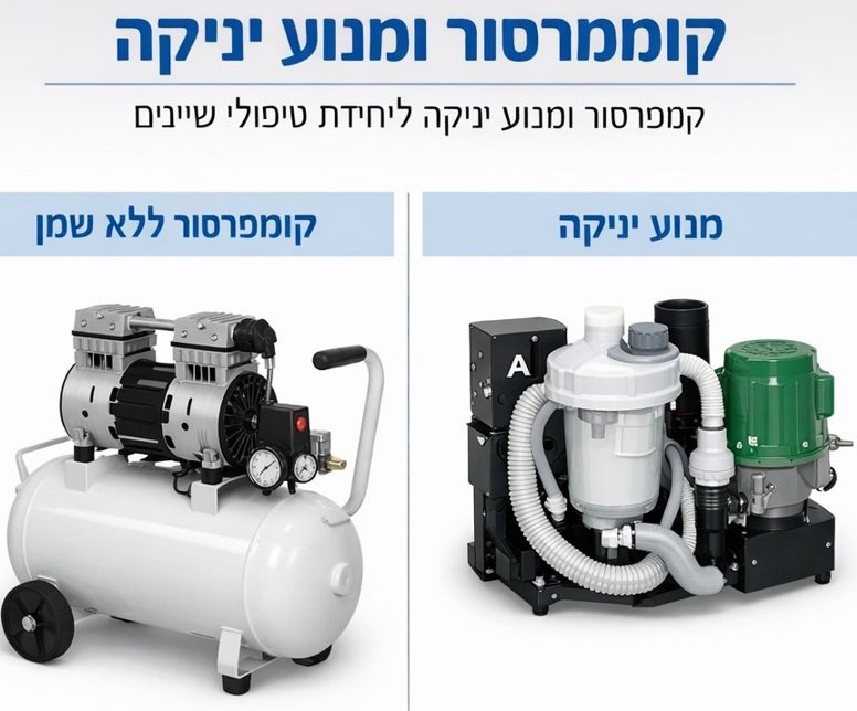 קומפרסור  ומנוע יניקה